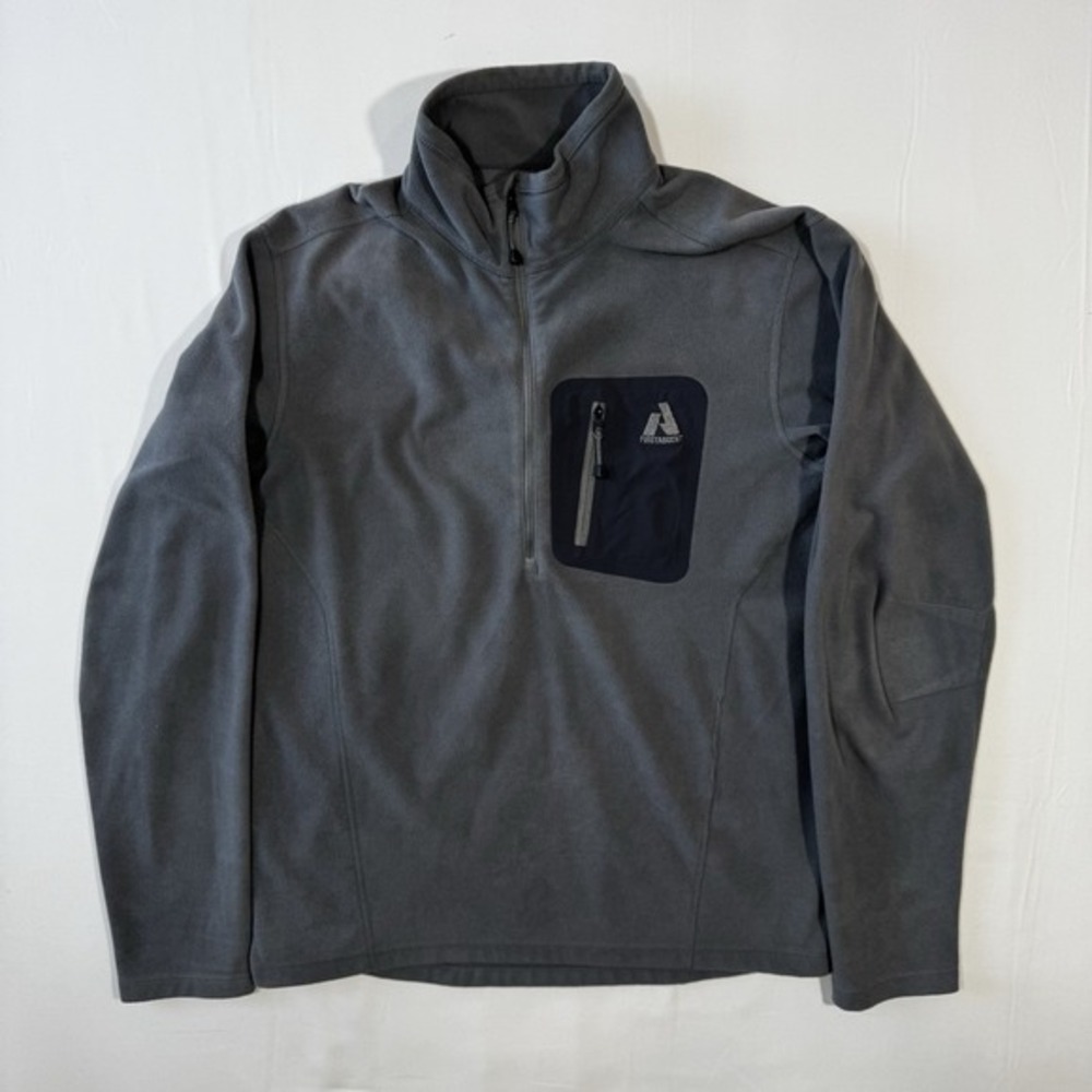 Eddie Bauer First Ascent 1/4 Zip Fleece Pullover Men Small Gray Jacket Hiking